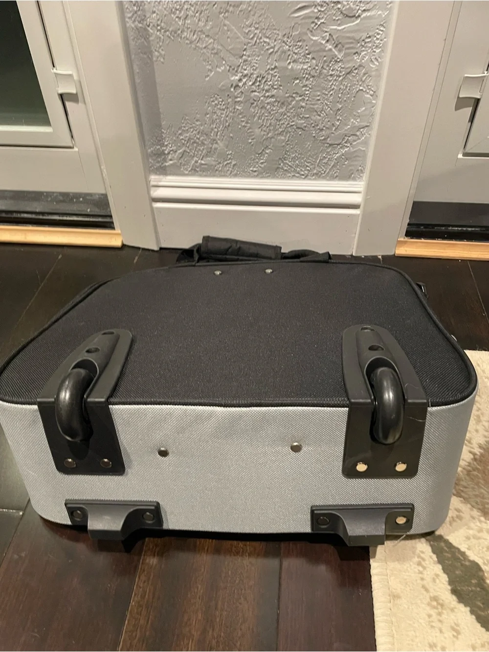 Black and Light Gray Briefcase Laptop Bag
